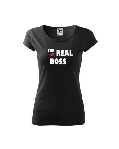 Set tricouri personalizate Campus M10 - The Boss & The Real Boss - Negru - Femei