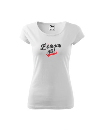 Set tricouri personalizate Campus M15 - Birthday girl - Alb - Femei