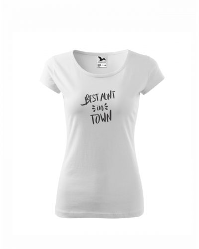 Set tricouri personalizate Campus M22 - Best Aunt in town - Alb - Femei