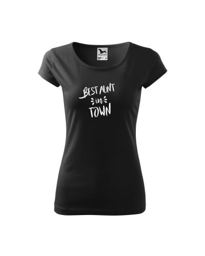 Set tricouri personalizate Campus M22 - Best Aunt in town - Negru - Femei